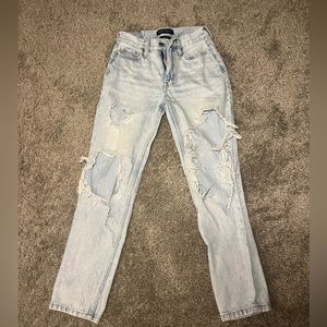 Aeropostale mom jeans , 00 , light wash